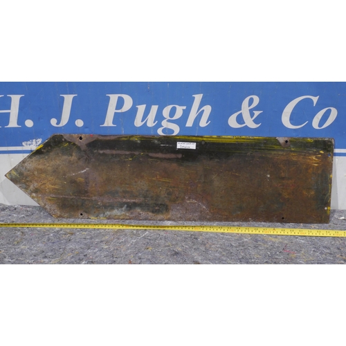 328 - Enamel road sign - AA Hadleigh 38 x 10