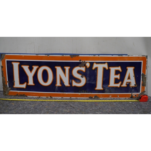 334 - Enamel sign - Lyons Tea 60 x 18