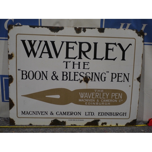 335 - Enamel sign - Waverly 48 x 36