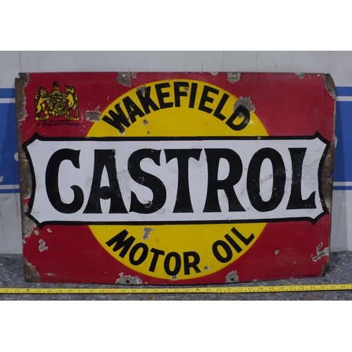 364 - Enamel sign - Wakefield Castrol 30 x 20