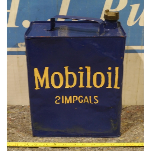 374 - 2 gallon fuel can - Mobiloil