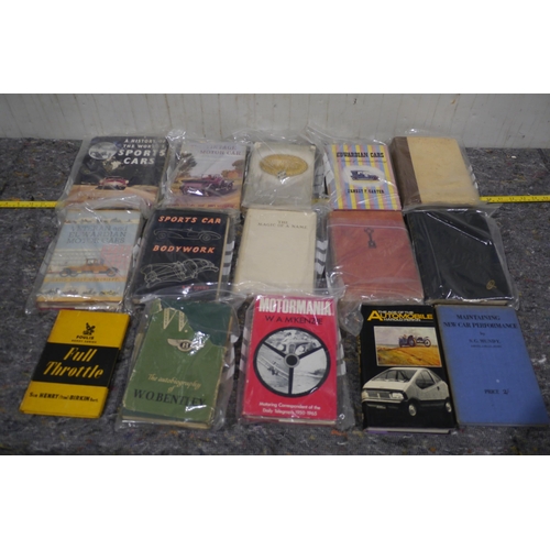 388 - 15 assorted motoring hardback books