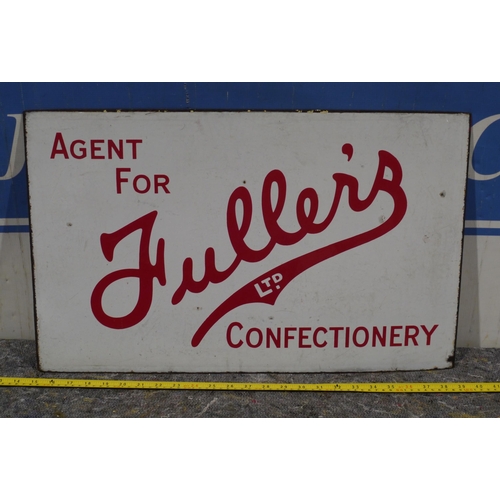 410 - Double sided enamel sign - Fullers confectionary 24 x 15