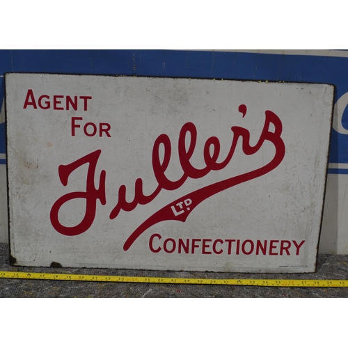 410 - Double sided enamel sign - Fullers confectionary 24 x 15