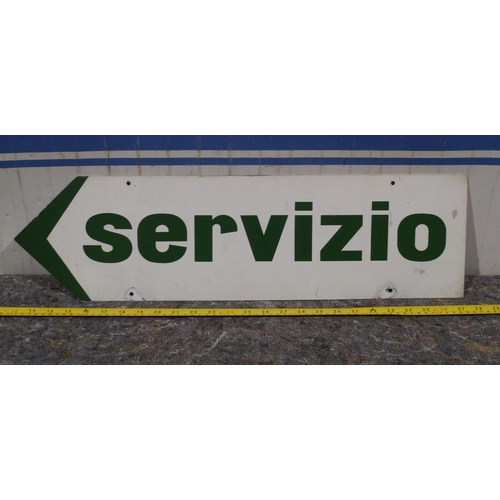 415 - Double sided tin sign - Servizio 25.5 x 7