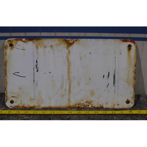 419 - Enamel sign - High pressure pipeline 15 x 8