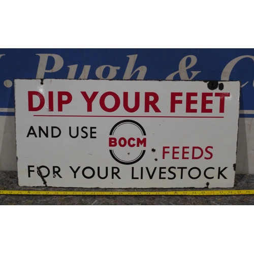 420 - Enamel sign - Dip your feet 24 x 12