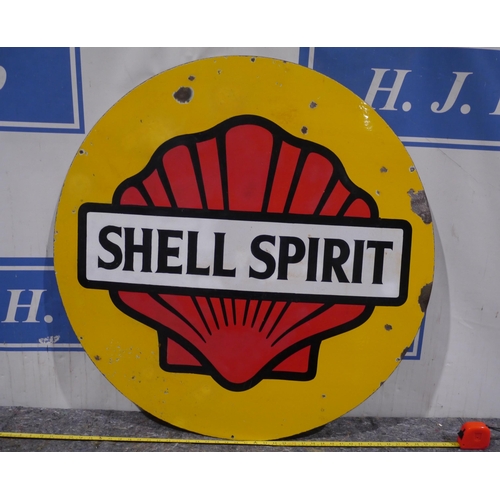 431 - Circular enamel sign - Shell spirit 38.5