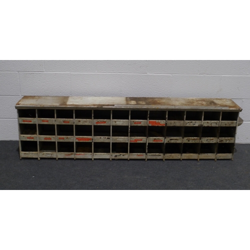 449 - 36 hole metal storage unit 72 x 19