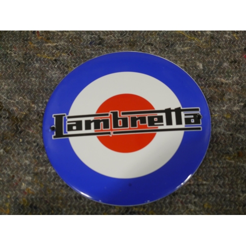 467 - Modern circular enamel sign - Lambretta 6