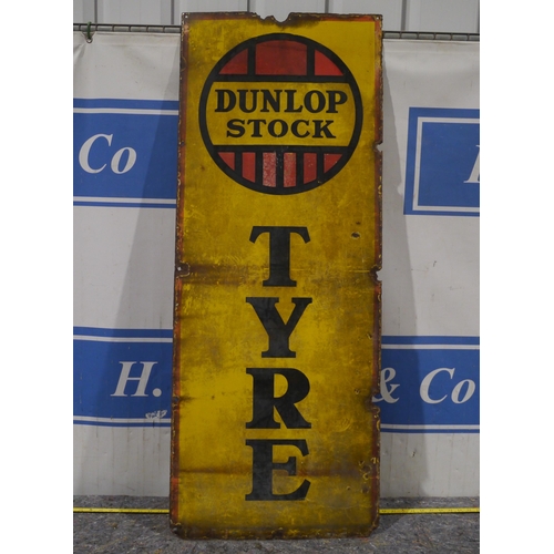 472 - Enamel sign - Dunlop stock 51 x 20