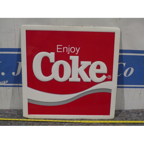 484 - Tin sign - enjoy coke 24 x 24