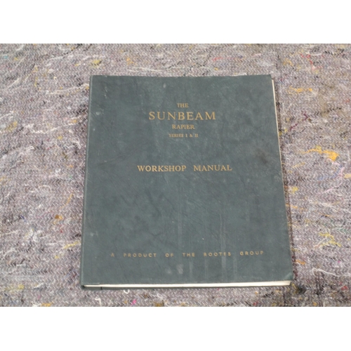 488 - The Sunbeam Rapier series 1 & 2 manufacturers workshop manual circa 1959