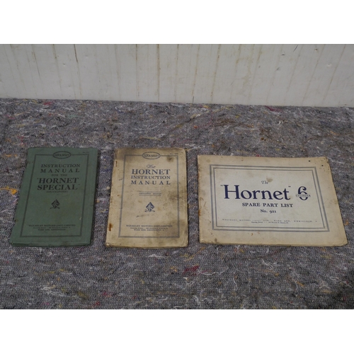 491 - Wolseley manufacturers instruction manuals for Hornet and Hornet special and spare parts list no. 92... 