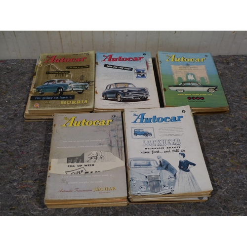 497 - 37 copies of Autocar magazines from 1956