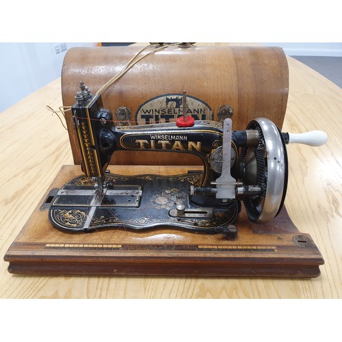 501 - Early Winselmann Titan sewing machine.