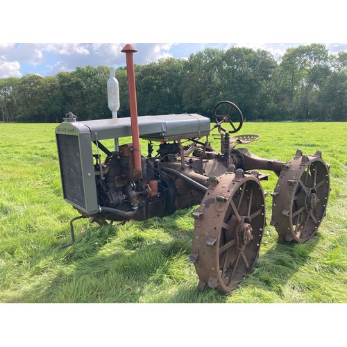 120 - Massey Harris GP tractor. Approx 1932. Runs well, new valves, new rings, electric start.