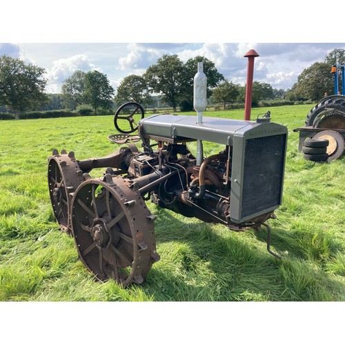 120 - Massey Harris GP tractor. Approx 1932. Runs well, new valves, new rings, electric start.