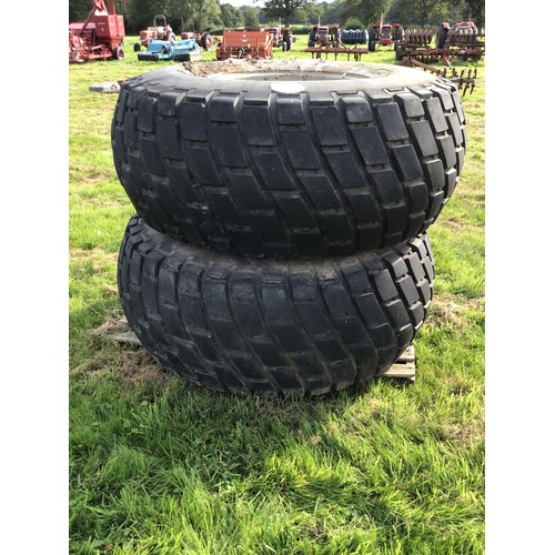 36B - Pair of grass wheels and tyres 23.1.26