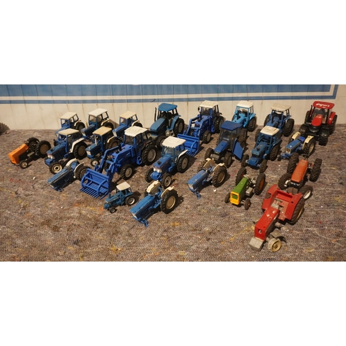 54 - Large quantity of mostly Britains model tractors
