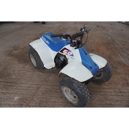 149 - Suzuki 50 cc childs quad. New head, carburettor and barrel. Runs and drives.