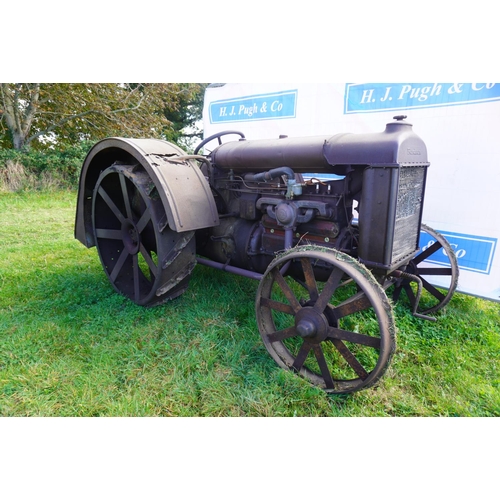 152 - Fordson F tractor. Genuine Bristol tractor. Runs and drives. Cox and Turner electric & trimmer cords... 