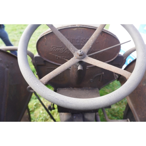 152 - Fordson F tractor. Genuine Bristol tractor. Runs and drives. Cox and Turner electric & trimmer cords... 