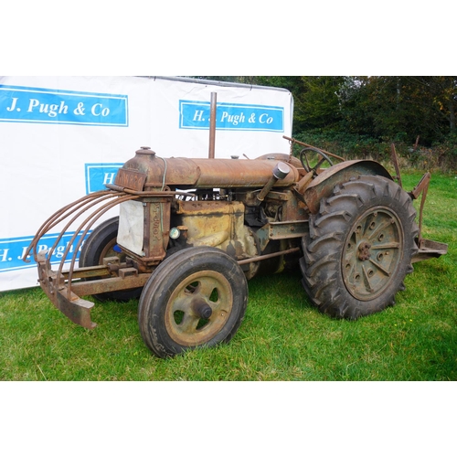 156 - Fordson N narrow wing tractor, runs and drives c/w high speed gearbox, Automower, rear winch and new... 