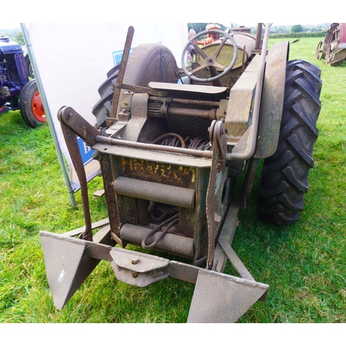 156 - Fordson N narrow wing tractor, runs and drives c/w high speed gearbox, Automower, rear winch and new... 