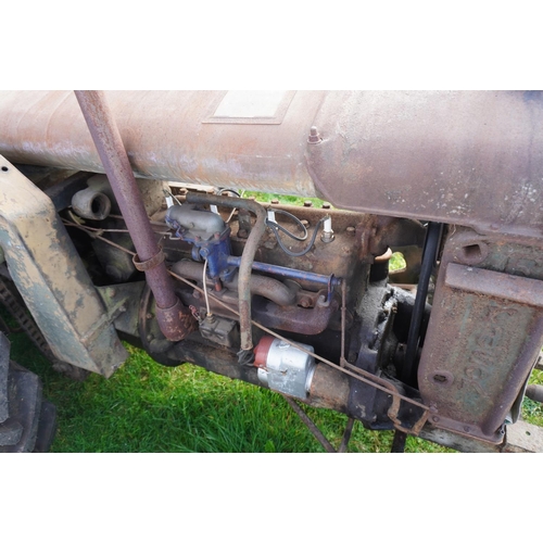 156 - Fordson N narrow wing tractor, runs and drives c/w high speed gearbox, Automower, rear winch and new... 