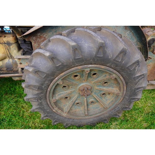 156 - Fordson N narrow wing tractor, runs and drives c/w high speed gearbox, Automower, rear winch and new... 