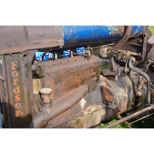 161 - Fordson E27N tractor. 1945. Totally original, high speed gearbox. Runs and drives.  V5