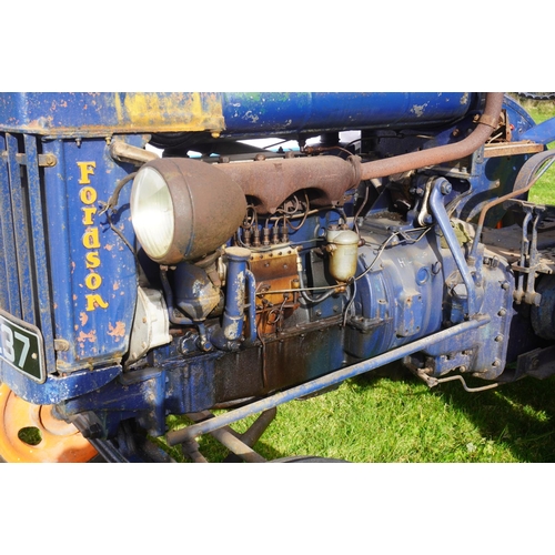 163 - Fordson E27N P6 tractor. New tyres, wheel weights and headlights. Engine rebuilt 10 years ago. High ... 