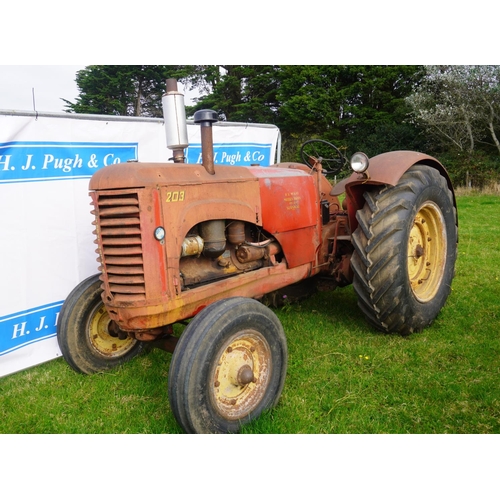 166 - Massey Harris 203 tractor. Petrol TVO. Very original and well preserved tractor. Runs and drives. SN... 