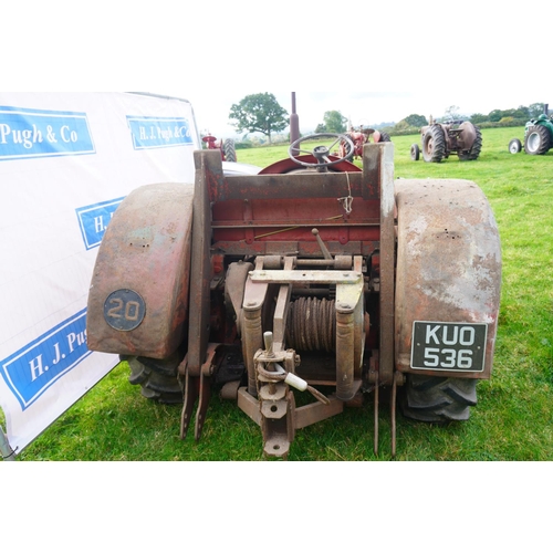 168 - David Brown Thresherman tractor with David Brown Winch. Original tractor. Runs and drives. SN. 3542.... 