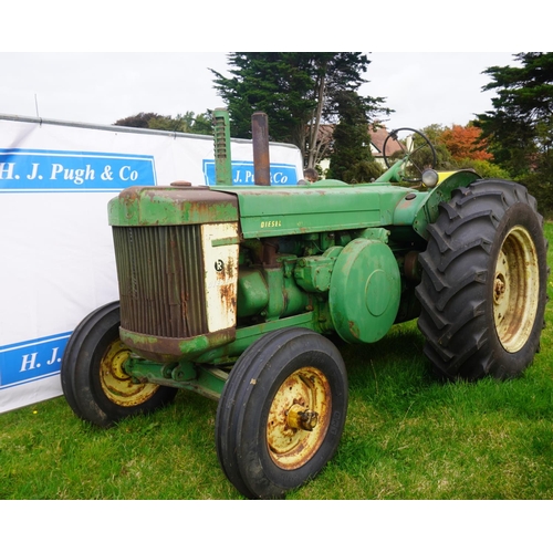 171 - John Deere Model R Diesel tractor. Runs and drives. New tyres. V5