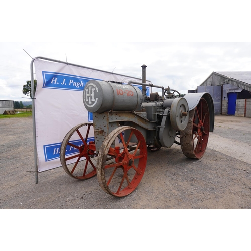 183 - Titan 10-20 tractor. Older restoration, genuine Bristol tractor. Runs and drives. No V5.