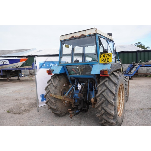 205 - Ford 4610 tractor c/w McConnel loader. Runs and drives. New rear tyres. Showing 6030 hours. Reg. F47... 