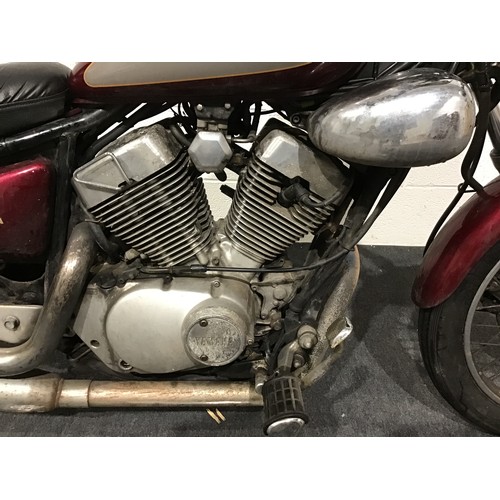 640 - Yamaha Virago 250cc motorcycle. 1995. Runs & rides. Reg. M241 SVJ. V5