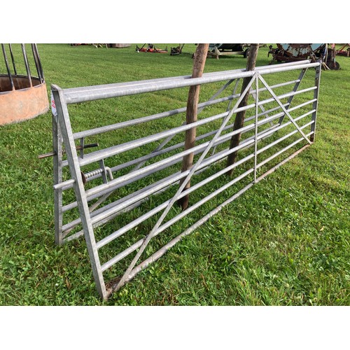 44 - Galvanised yard gates 12ft