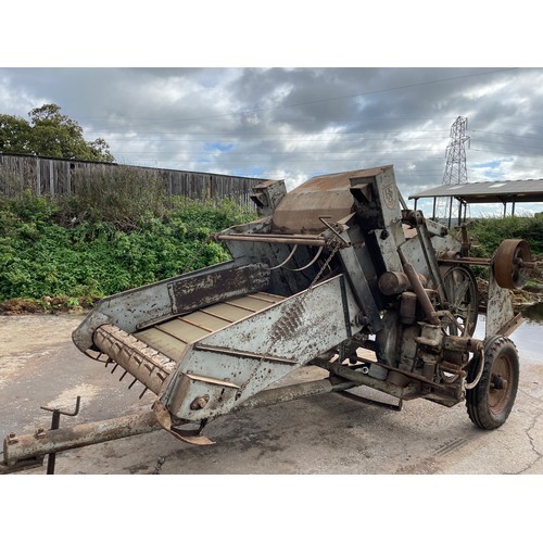 148 - Ransomes Simms and Jefferies pick up baler complete with diesel engine. Runner