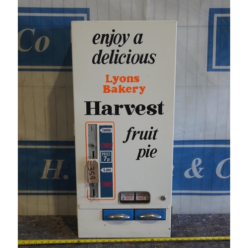 Lyons fruit pie vending machine 35x15.5x9"