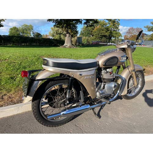 658 - Triumph 3TA ‘Twenty One’ motorcycle. 1964. Runs. Matching numbers. C/W dating certificate and old MO... 