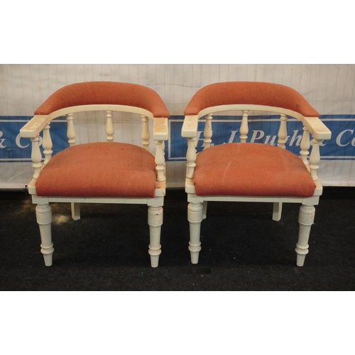 28 - Pair of upholstered tub chairs