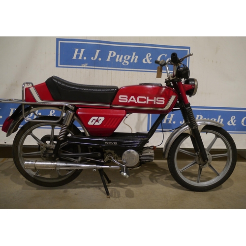 607 - Sachs Prima G3 50cc moped, 1979. Runs and rides, Reg. DHN 431T, V5