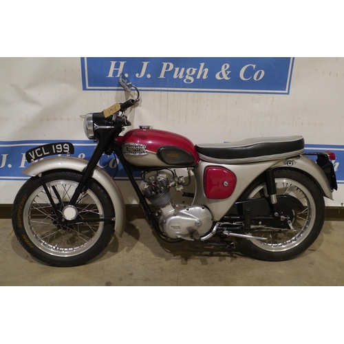 621 - Triumph T20 Tiger Cub motorcycle. 1963. 200cc. c/w old MOT papers, owners manual and receipts. Reg. ... 