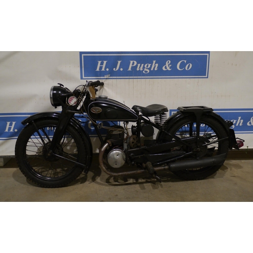622 - Zundap motorcycle. 1951. 197cc. Matching engine and frame numbers. c/w Folder of history.  Reg. 835 ... 