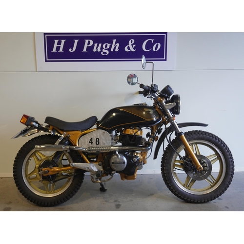 653 - Honda CB250N motorcycle. 1978. Runs & Rides. MOT till 25/02/22. Reg. WPO 232T. V5