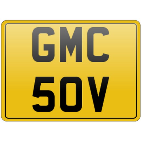694 - Cherished number plate on retention. GMC 50V