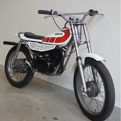 705 - Yamaha TY80 child's trial bike. 1974. Matching frame and engine numbers. New pistons. Runs. No docs